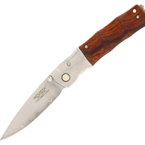 MCUSTA MC-0145G Shinra Mixture Bamboo – סכין מתקפלת יפנית עם ידית עץ ולהב סאן מאי בצבע חום / כסוף