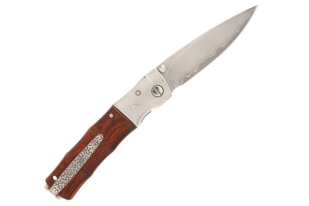 MCUSTA MC-0145G Shinra Mixture Bamboo – סכין מתקפלת יפנית עם ידית עץ ולהב סאן מאי בצבע חום / כסוף 2 MCUSTA MC-0145G Shinra Mixture Bamboo – סכין מתקפלת יפנית עם ידית עץ ולהב סאן מאי בצבע חום / כסוף – תמונה 2