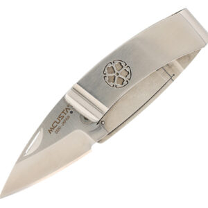MCUSTA MC-0082 Kamon Kikyo Money Clip – סכין מתקפלת יפנית קומקפטית בצבע כסוף