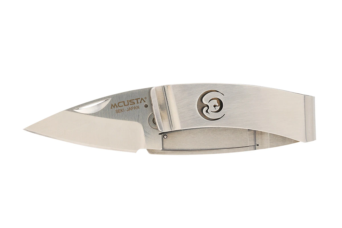 MCUSTA MC-0083 Kamon Crane Money Clip – סכין מתקפלת יפנית קומקפטית בצבע כסוף 4 MCUSTA MC-0083 Kamon Crane Money Clip – סכין מתקפלת יפנית קומקפטית בצבע כסוף – תמונה 4