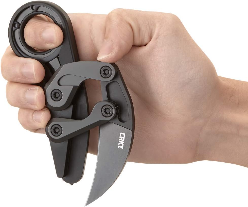 CRKT Provoke First Responder 4042 – אולר Karambit עם מנגנון קינמטי, פלדת D2 ושובר זכוכית בצבע שחור 4 CRKT Provoke First Responder 4042 – אולר Karambit עם מנגנון קינמטי, פלדת D2 ושובר זכוכית בצבע שחור – תמונה 4