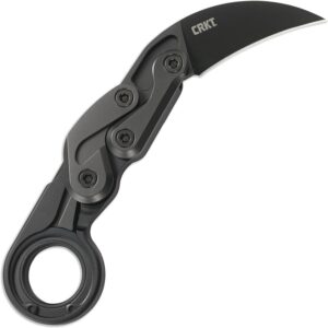 CRKT Provoke First Responder 4042 – אולר Karambit עם מנגנון קינמטי, פלדת D2 ושובר זכוכית בצבע שחור