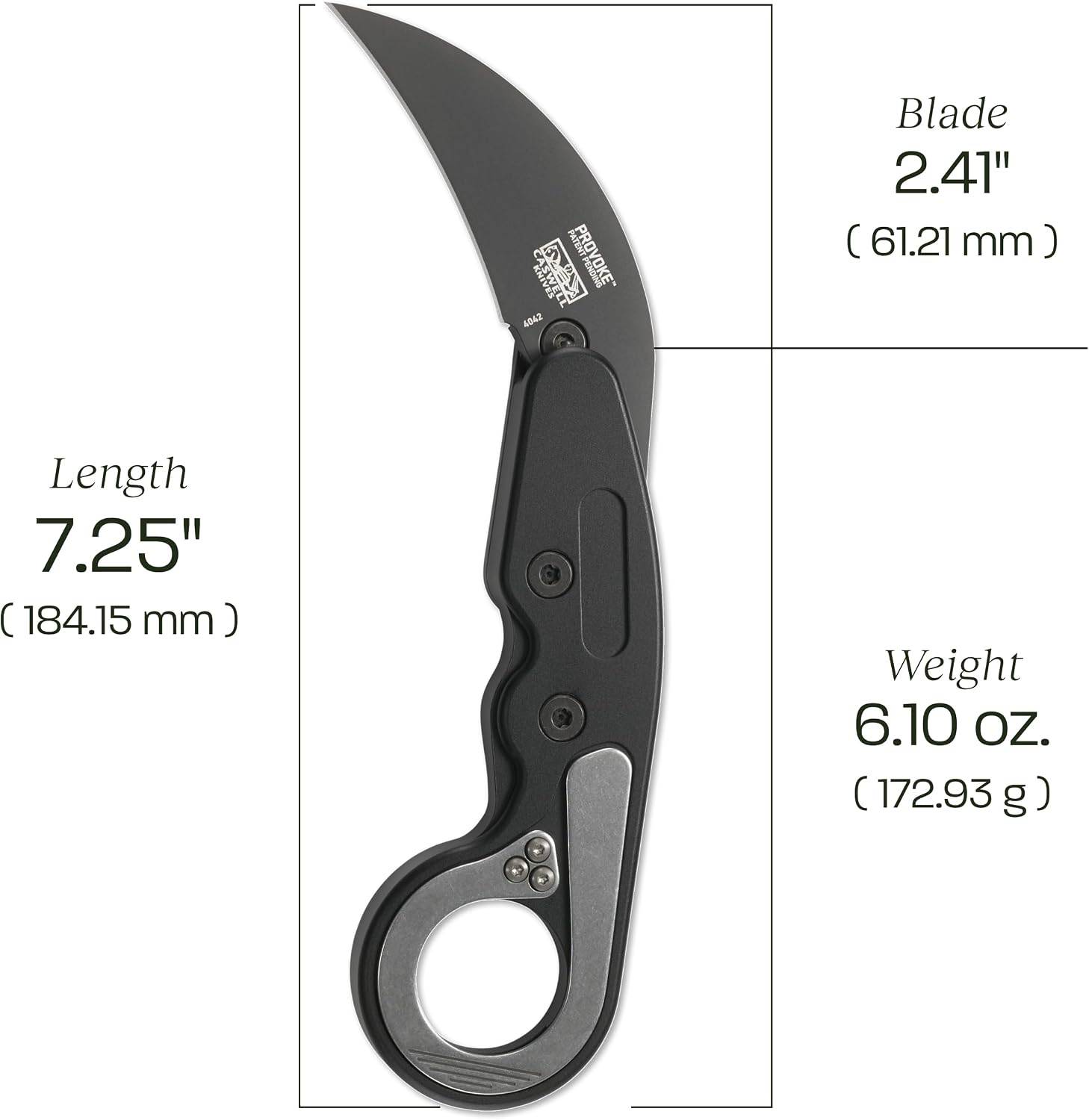 CRKT Provoke First Responder 4042 – אולר Karambit עם מנגנון קינמטי, פלדת D2 ושובר זכוכית בצבע שחור 3 CRKT Provoke First Responder 4042 – אולר Karambit עם מנגנון קינמטי, פלדת D2 ושובר זכוכית בצבע שחור – תמונה 3