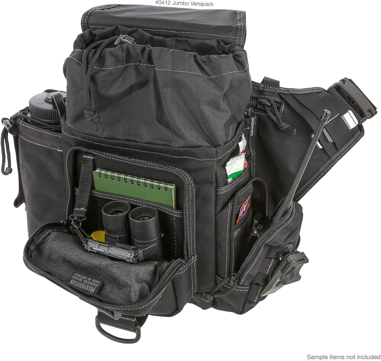 Maxpedition Jumbo EDC Versipack 9845B – תיק כתף טקטי שחור 500D עם תא ראשי מוגדל 4 Maxpedition Jumbo EDC Versipack 9845B – תיק כתף טקטי שחור 500D עם תא ראשי מוגדל – תמונה 4