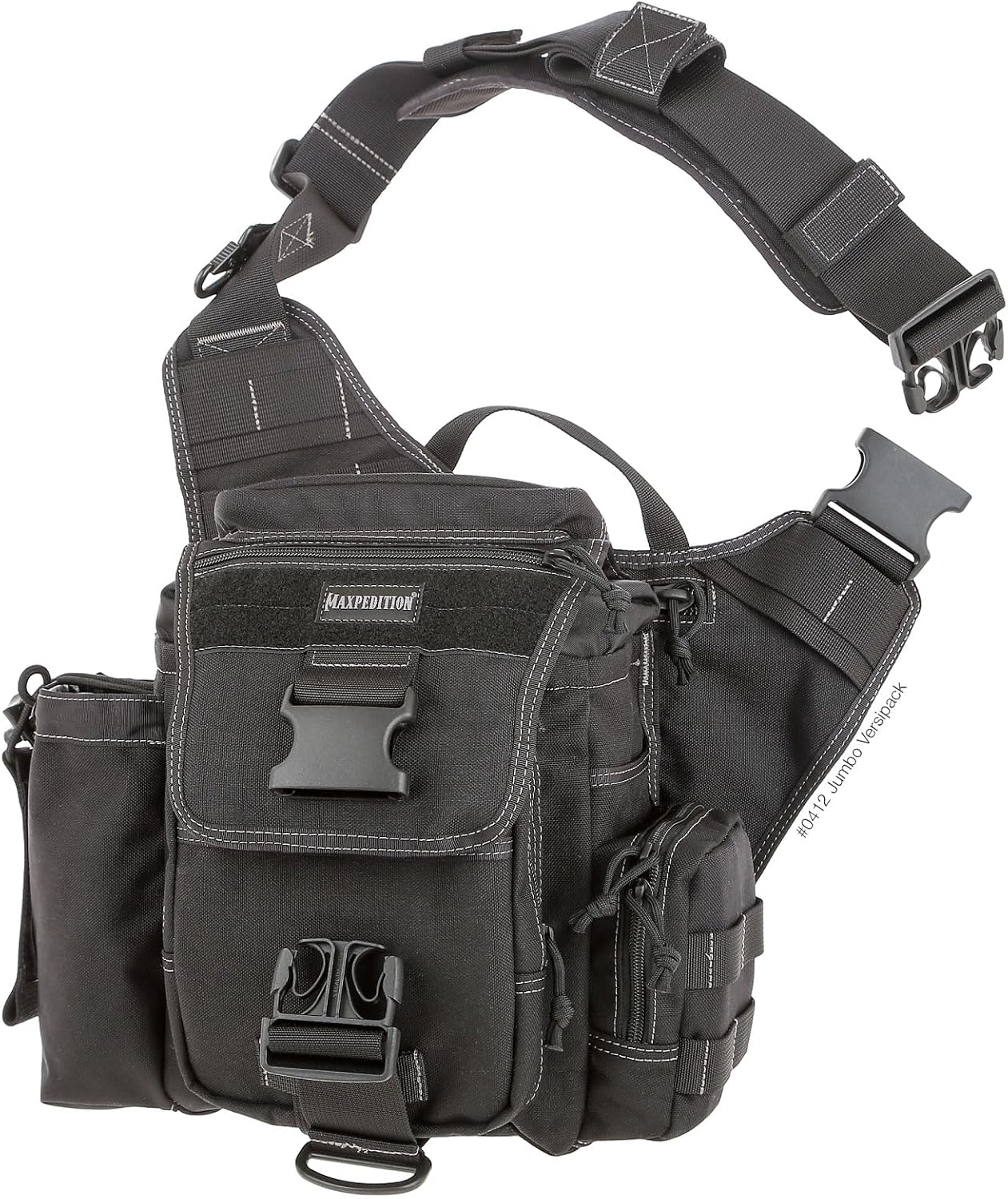 Maxpedition Jumbo EDC Versipack 9845B – תיק כתף טקטי שחור 500D עם תא ראשי מוגדל 7 Maxpedition Jumbo EDC Versipack 9845B – תיק כתף טקטי שחור 500D עם תא ראשי מוגדל – תמונה 7