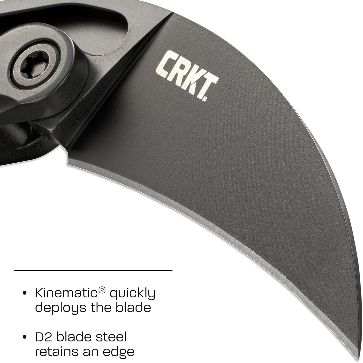 CRKT Provoke First Responder 4042 – אולר Karambit עם מנגנון קינמטי, פלדת D2 ושובר זכוכית בצבע שחור 5 CRKT Provoke First Responder 4042 – אולר Karambit עם מנגנון קינמטי, פלדת D2 ושובר זכוכית בצבע שחור – תמונה 5