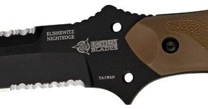 BLACKHAWK Elishewitz NightEdge 15NE10 – סכין להב קבוע 5.5" Full Tang עם ידית G-10 ונרתיק Kydex בצבע חום / שחור