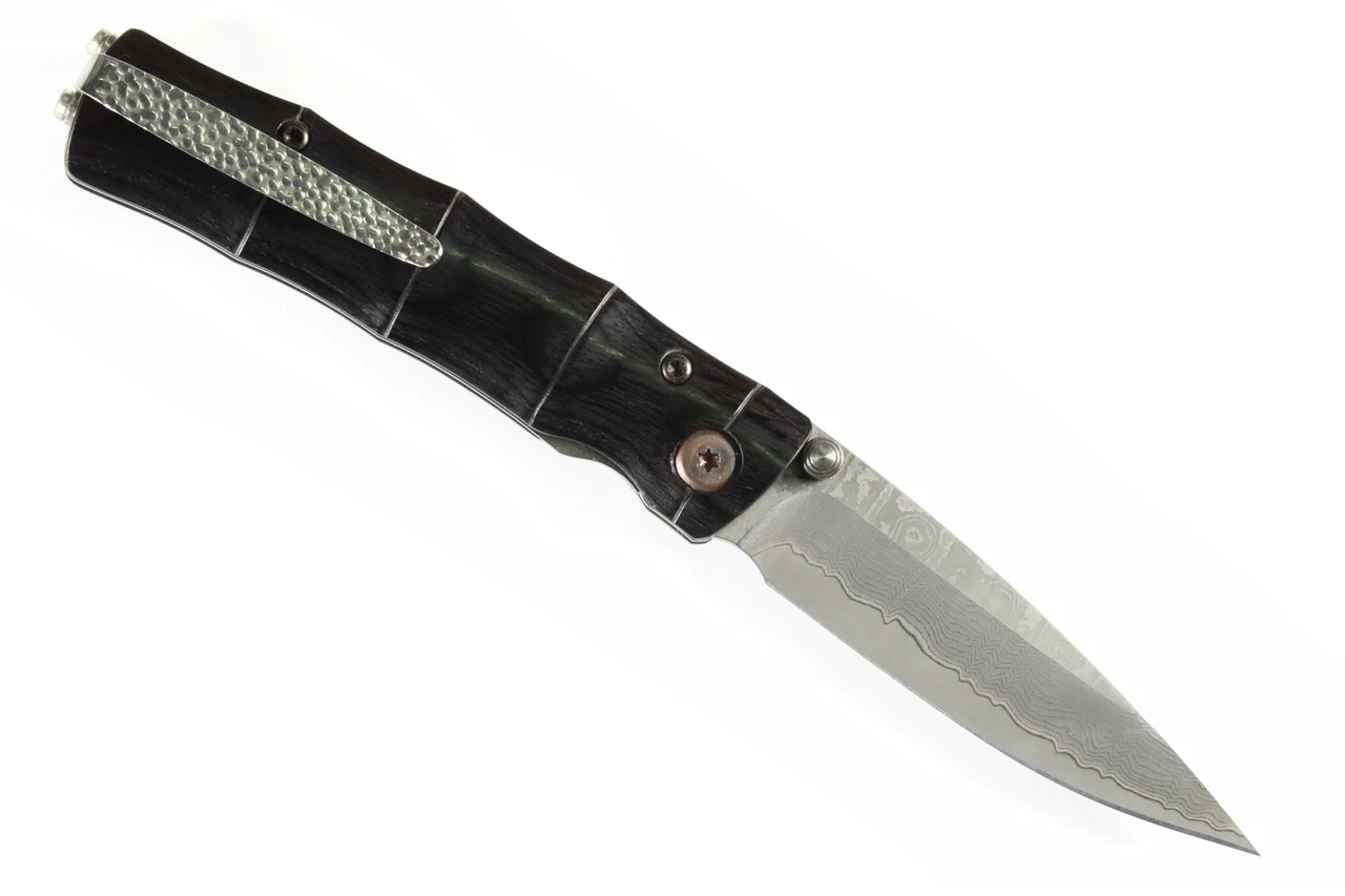 MCUSTA MC-0076DP Shinra Emotion Take – סכין מתקפלת יפנית עם ידית עץ ולהב דמסקוס בצבע שחור / כסוף 2 MCUSTA MC-0076DP Shinra Emotion Take – סכין מתקפלת יפנית עם ידית עץ ולהב דמסקוס בצבע שחור / כסוף – תמונה 2