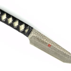 MCUSTA MC-0241GD Core – סכין יפנית עם להב דמסקוס וידית חתול ים בצבע כסוף