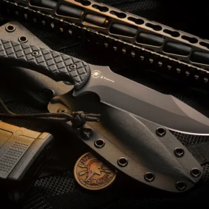 Spartan Blades Horkos SB4BKBKKYBK – סכין טקטית בצבע שחור עם נרתיק קיידקס